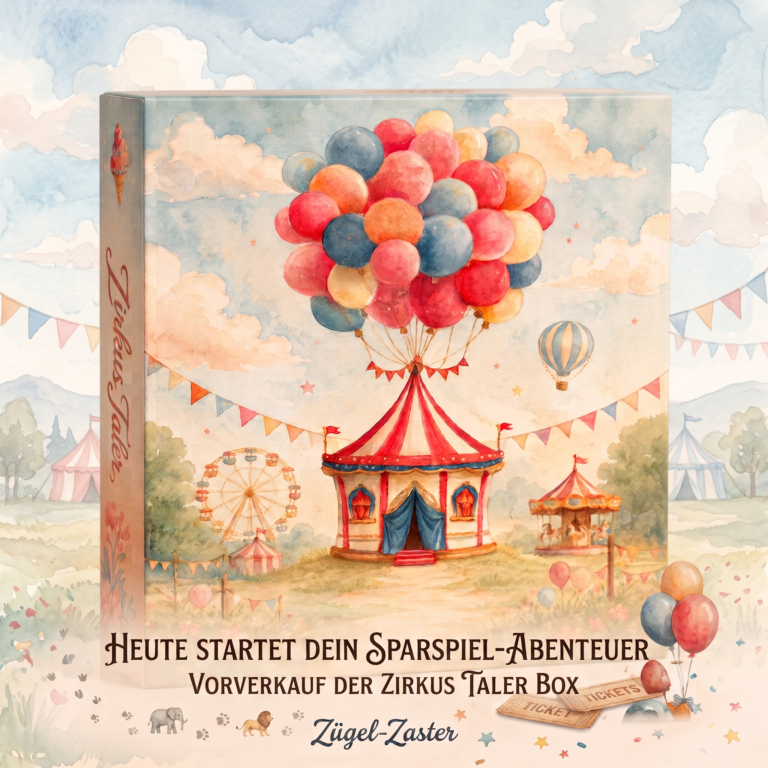 Zirkus Taler Sparspiele Box — Sparspiel zum Ausdrucken