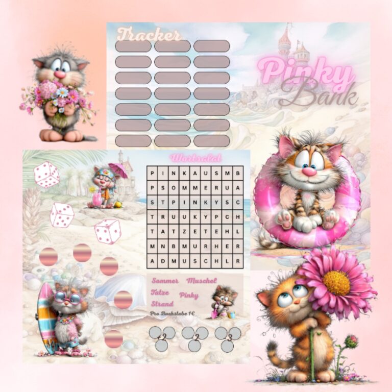Pinky Bank — Sparspiel zum Ausdrucken